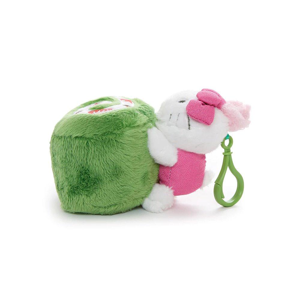 Sanrio Hello Kitty Matcha Swiss Roll cake Mascot Clip-On Plush
