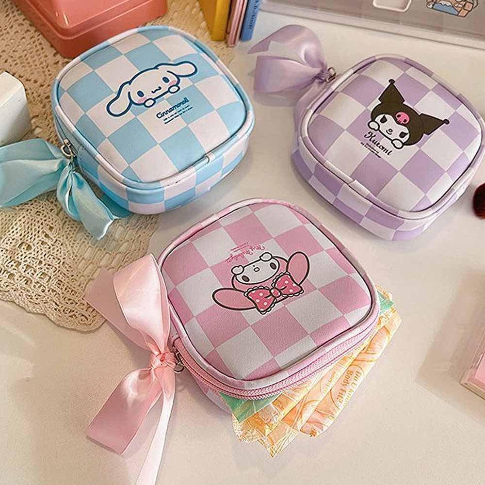 Sanrio Kuromi Check Square Pouch