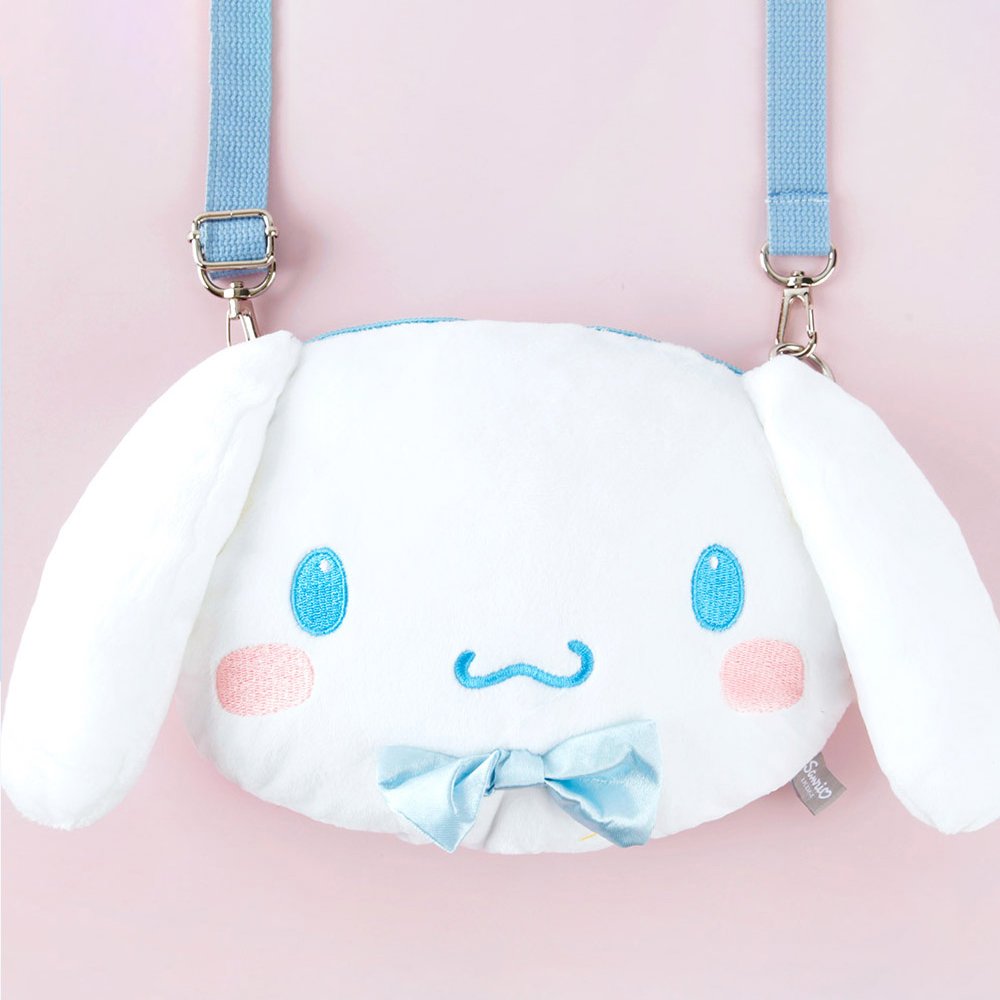 Sanrio Cinnamoroll Face Plush Crossbody Bag