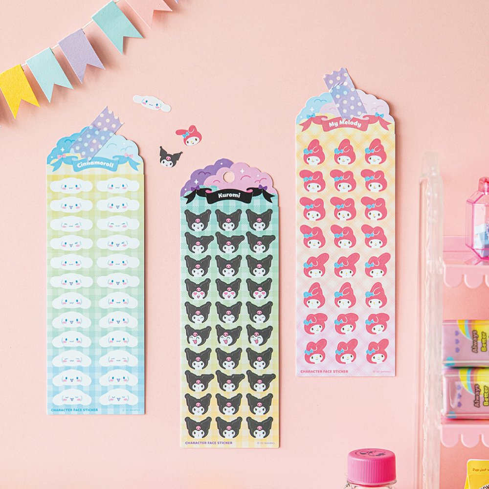 Sanrio Characters Face Sticker Sheet