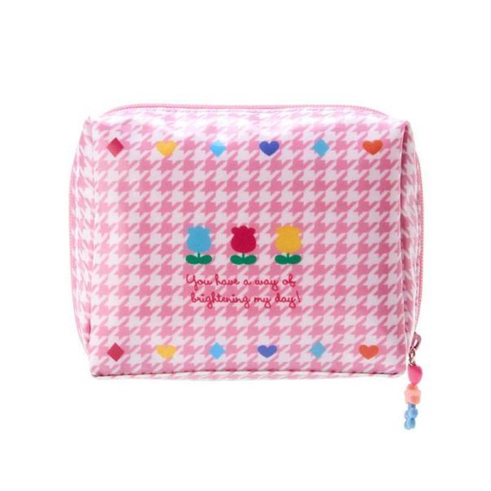 Hello Kitty Pouch :Floral Houndstooth