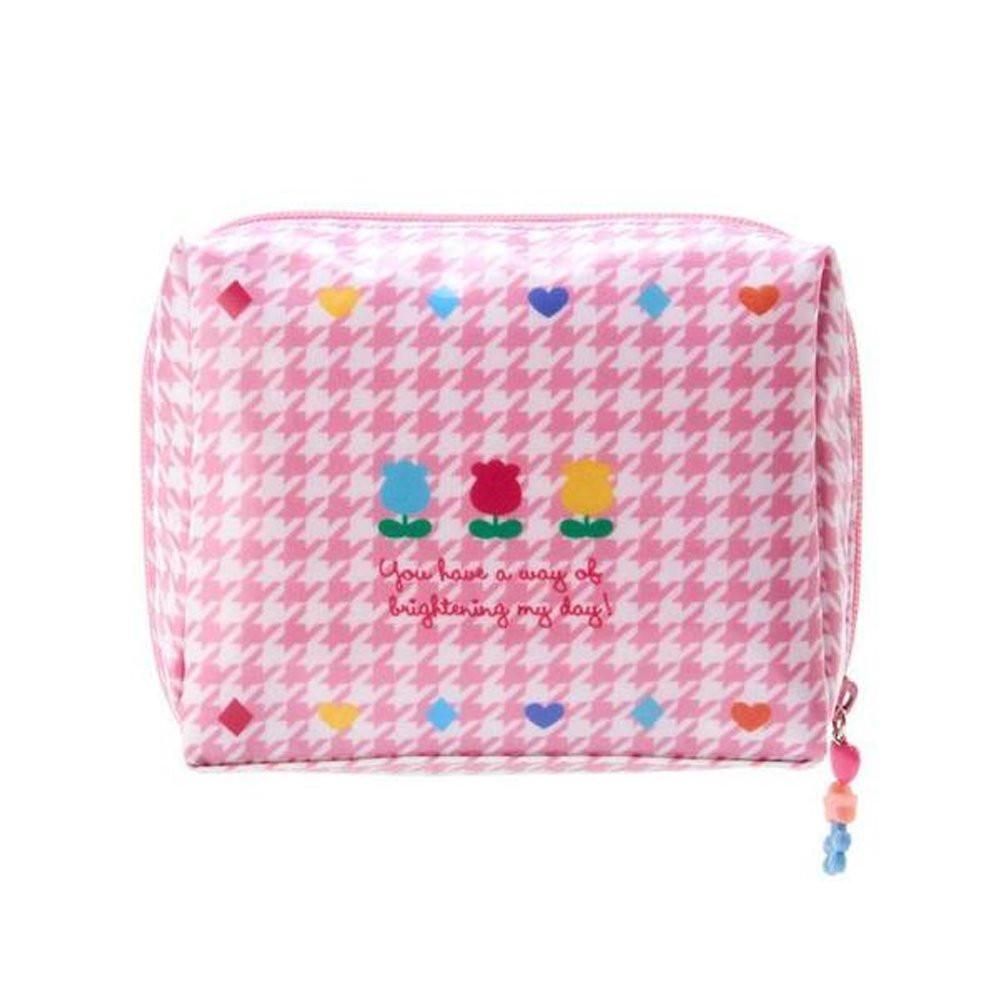 Sanrio Hello Kitty Pouch :Floral Houndstooth