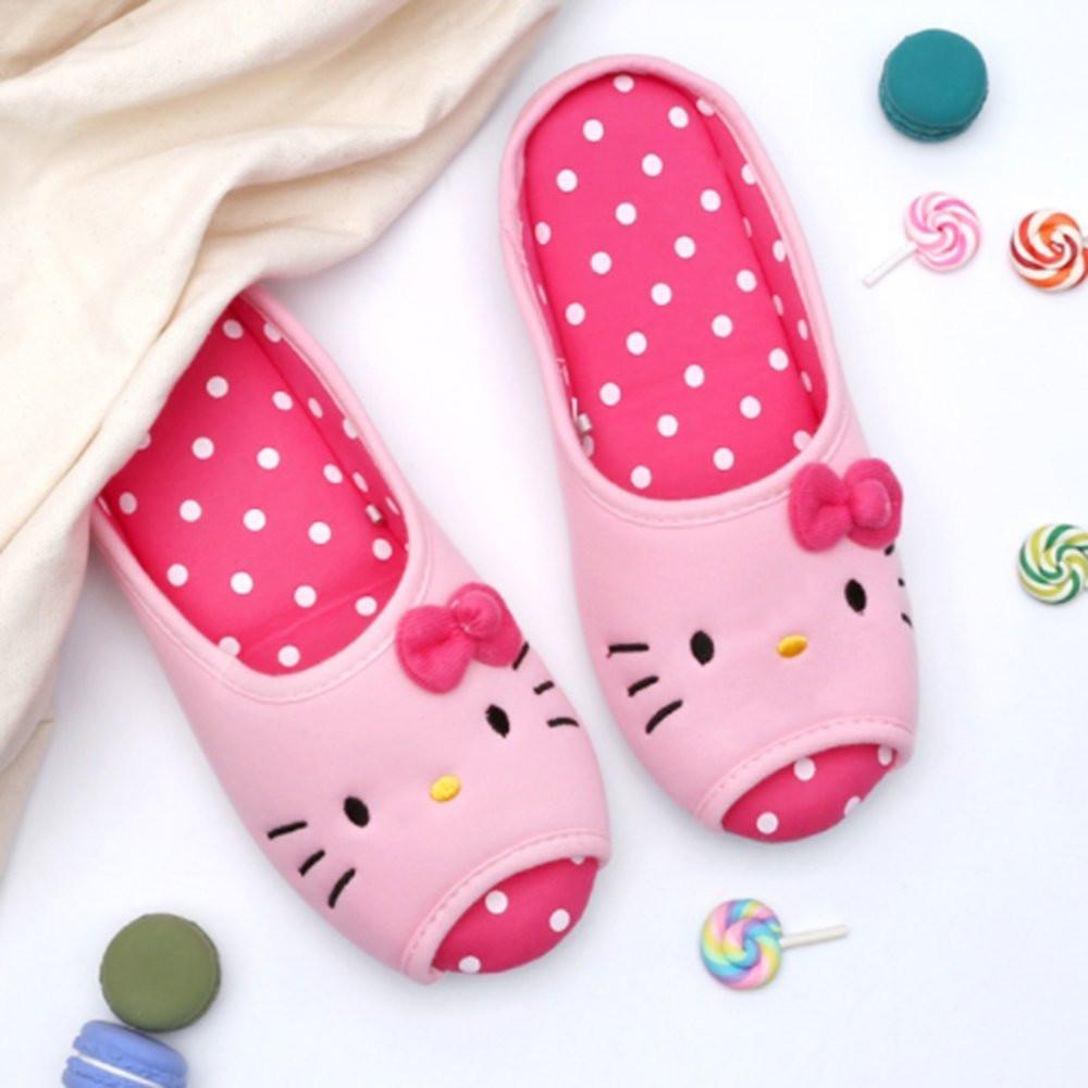 Hello Kitty Non Slip Indoor Slippers (One Size) : Dots