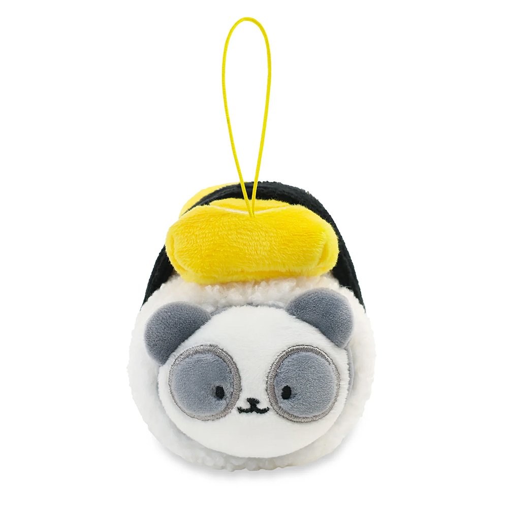 Anirollz Tamago Egg Sushi Pandaroll 4” Plush Keychain