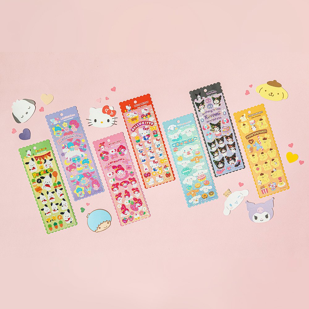 Sanrio Characters Twinkle Seal Sticker Sheet