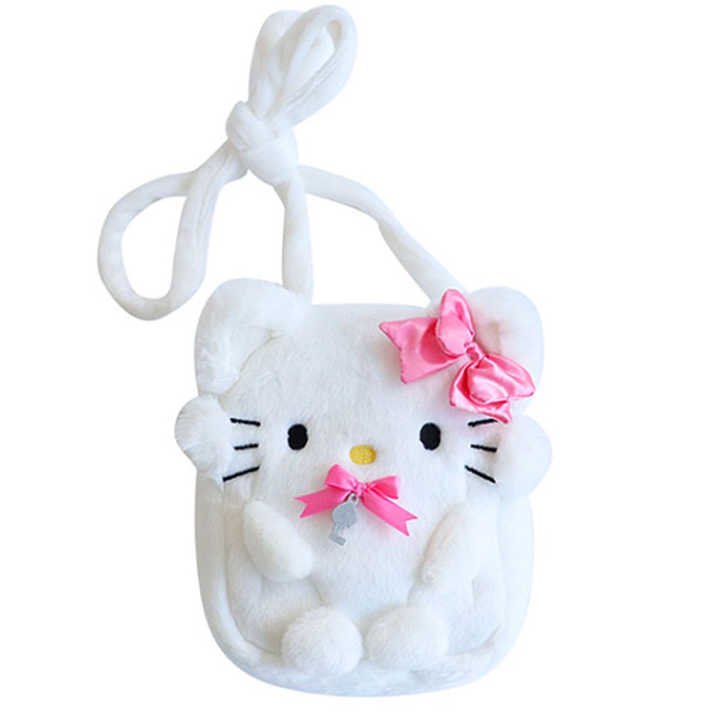 Sanrio plush pouch crossbody bag, Sanrio plush pouch shoulder bag, Sanrio stuffed animal pouch bag, Sanrio My Sweet Piano plush pouch, Sanrio Charmmy Kitty plush pouch, Sanrio Cogimyun plush pouch, Sanrio Usahana plush pouch, Sanrio Corocorokuririn plush pouch,