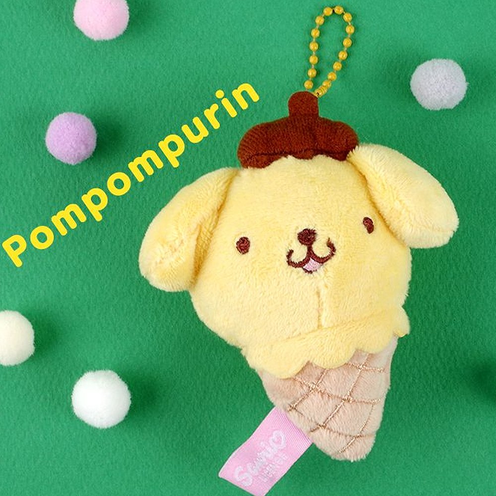 Sarino Characters Ice Cream Cone Plush Keychain
