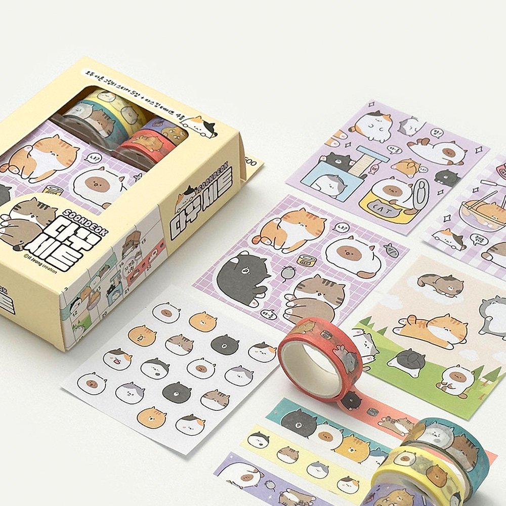 Soondeok Washi Tape & Sticker Set