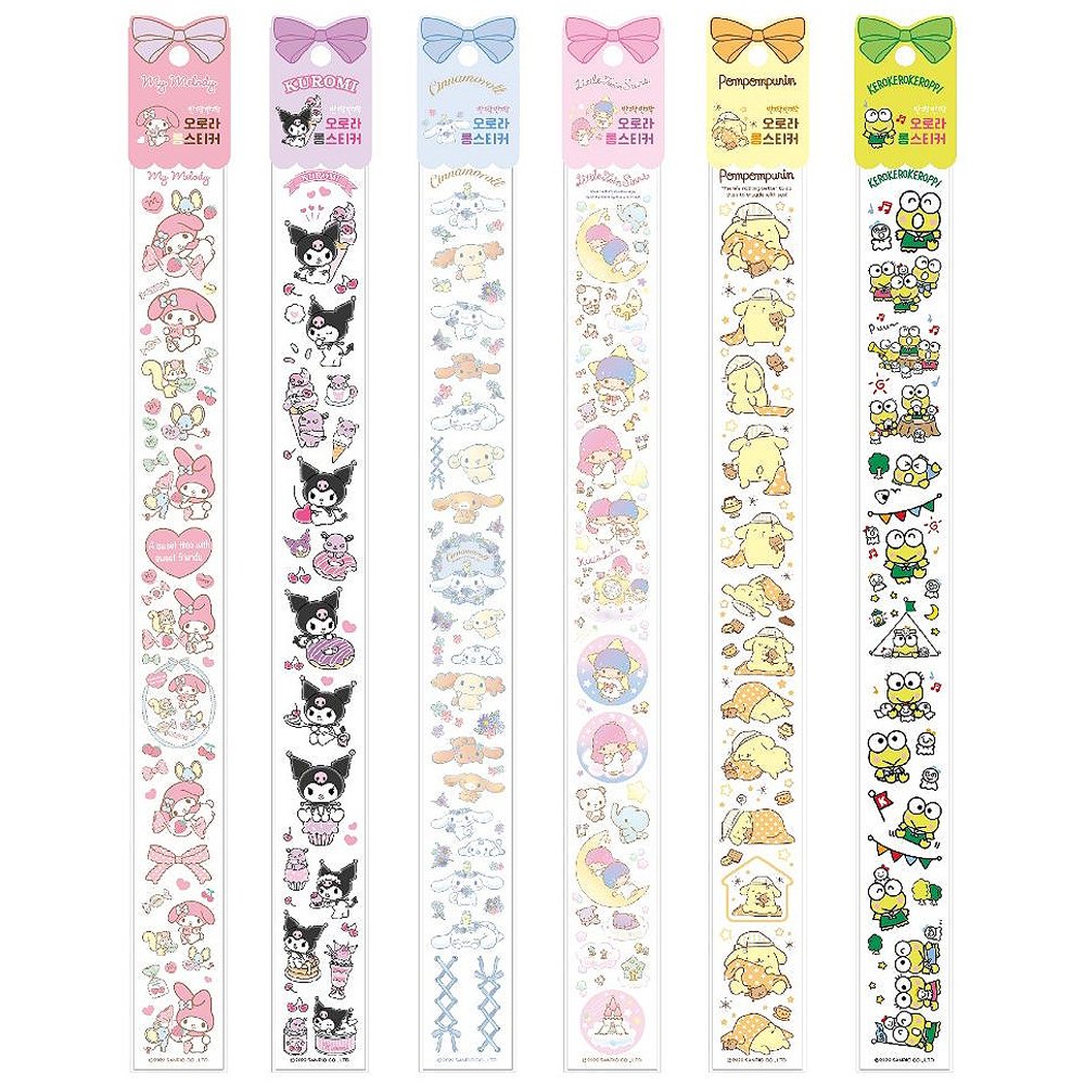 Sanrio Characters Long Deco Stickers Set : Aurora
