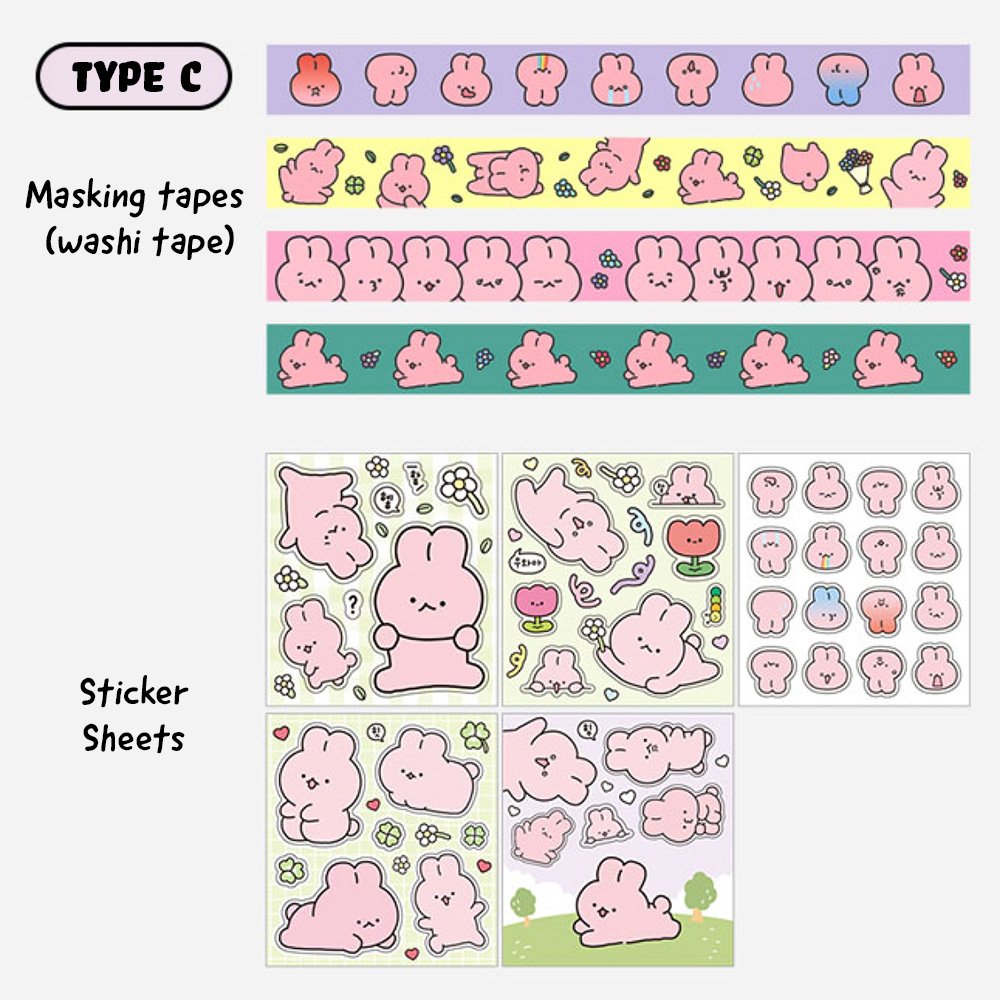 Soondeok Washi Tape & Sticker Set