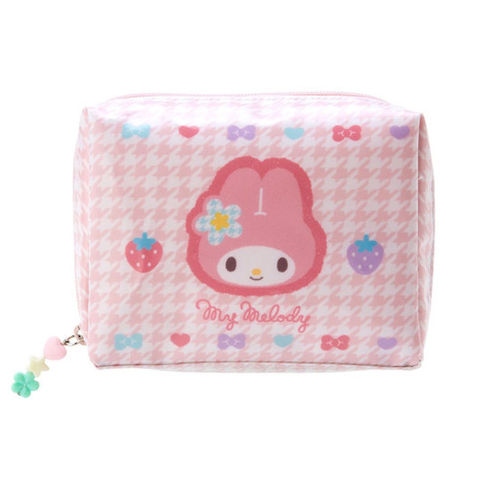 Sanrio My Melody Pouch :Floral Houndstooth