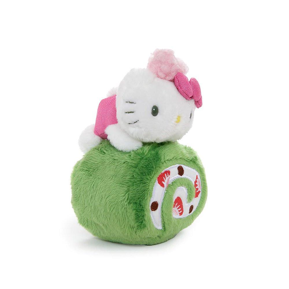 Sanrio Hello Kitty Matcha Swiss Roll cake Mascot Clip-On Plush