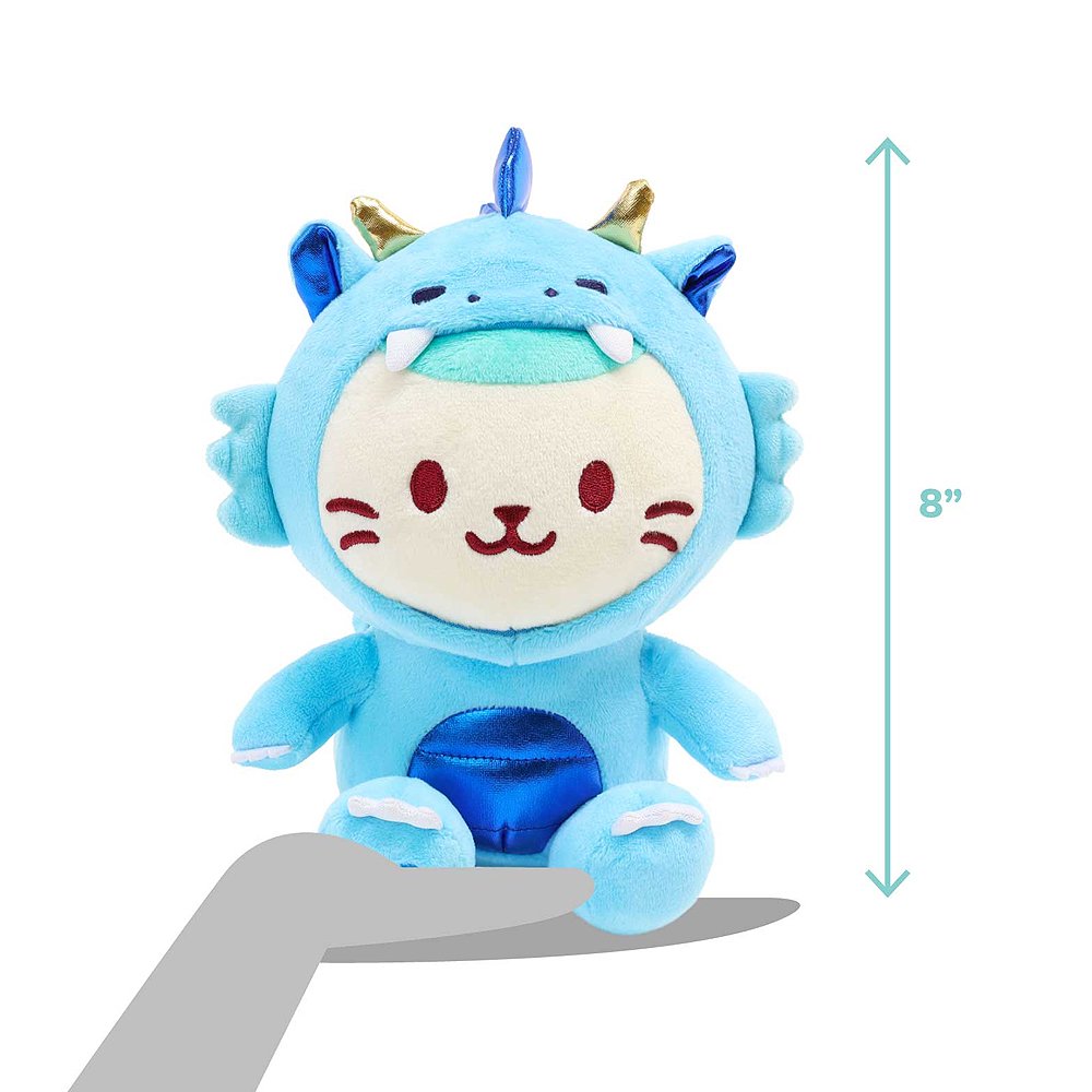 Anirollz Blue Dragon Mint Kittiroll 8" Medium Sitting Plush
