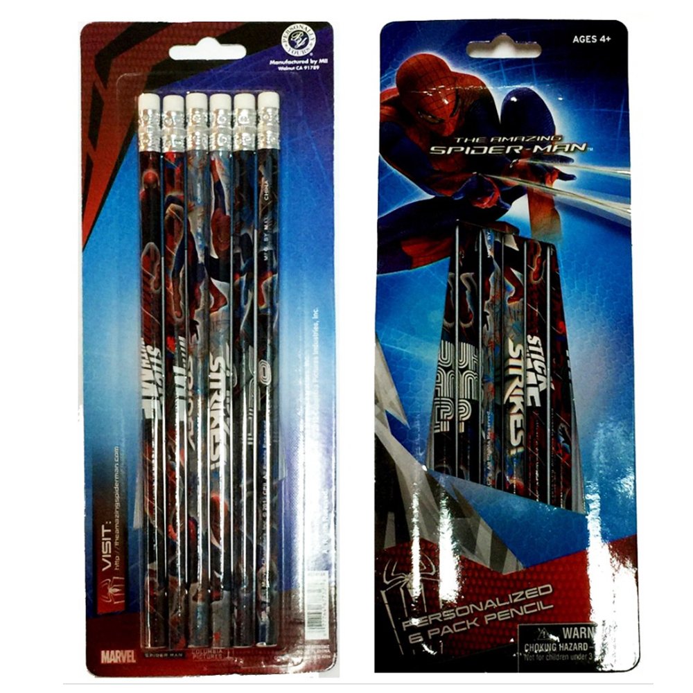 Spiderman 6pcs Pack Wooden Pencils Set