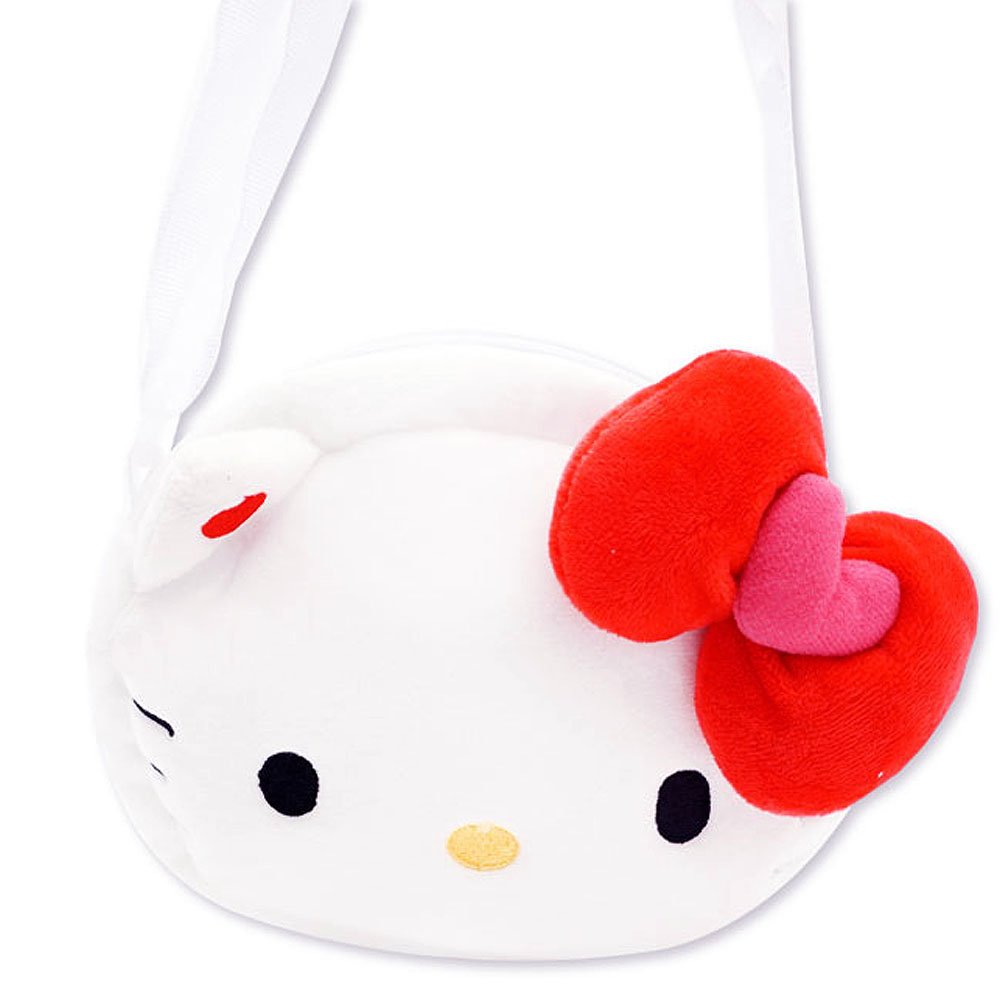 Sanrio Hello Kitty plush pouch crossbody bag, Sanrio Hello Kitty plush pouch shoulder bag, Hello Kitty stuffed animal pouch bag, Hello Kitty pouch across bag, Hello Kitty plushies, Hello Kitty plush accessories , Hello Kitty bag , coin pouch wallet purse
