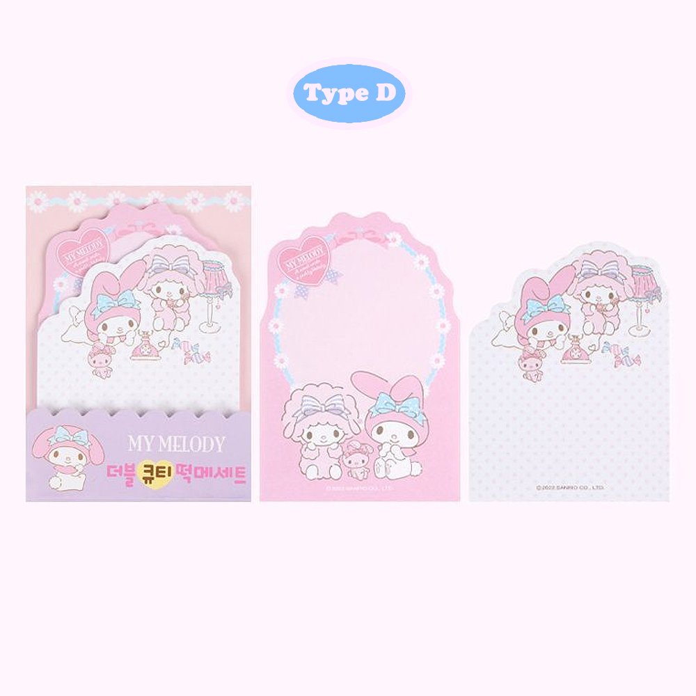 Sanrio Characters Cutie Non-Sticky Memo Set