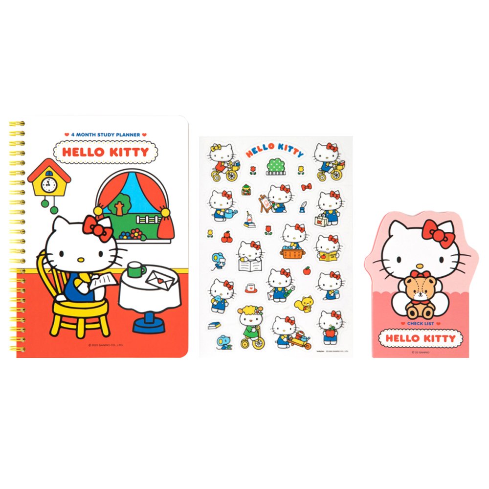 Sanrio Characters 4-Month Study Planner Set