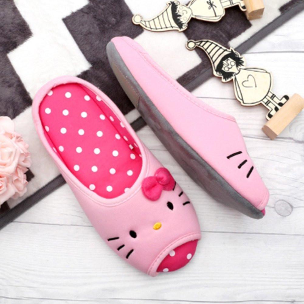 Hello Kitty Non Slip Indoor Slippers (One Size) : Dots