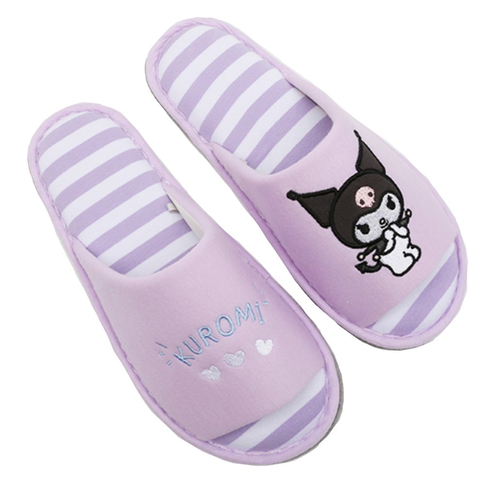 Sanrio Kuromi Indoor Stripe Slippers