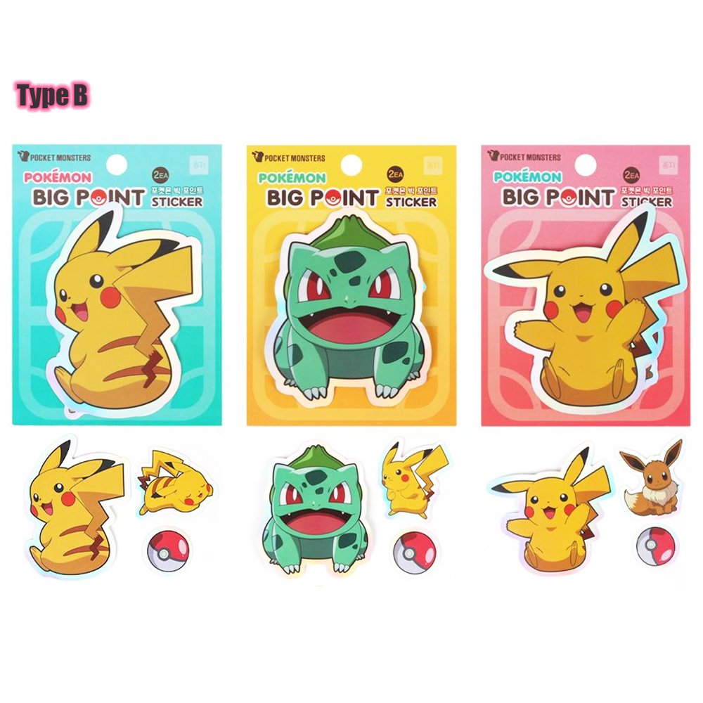 Pokemon Big Point Holographic Deco Sticker Set