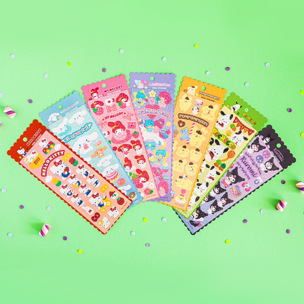 Sanrio Characters Twinkle Seal Sticker Sheet