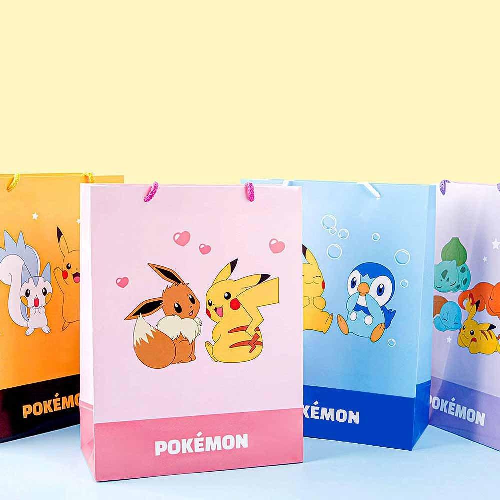 Pokemon Medium Paper Gift Bag Shopping Bag Gift your loved ones the perfect present in this cute Gift Bag! Great for gift bags for birthday parties, weddings, baby showers, Christmas parties, Kids’ Birthday party and more Approx. Size: 7.5" x 6.25 " Officially Licensed