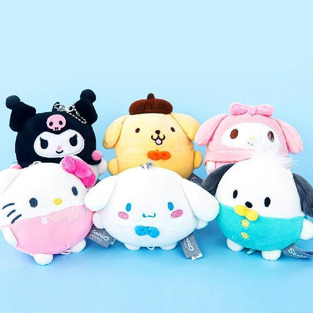 Sanrio Characters 4" Round Mochi Plush Keychain