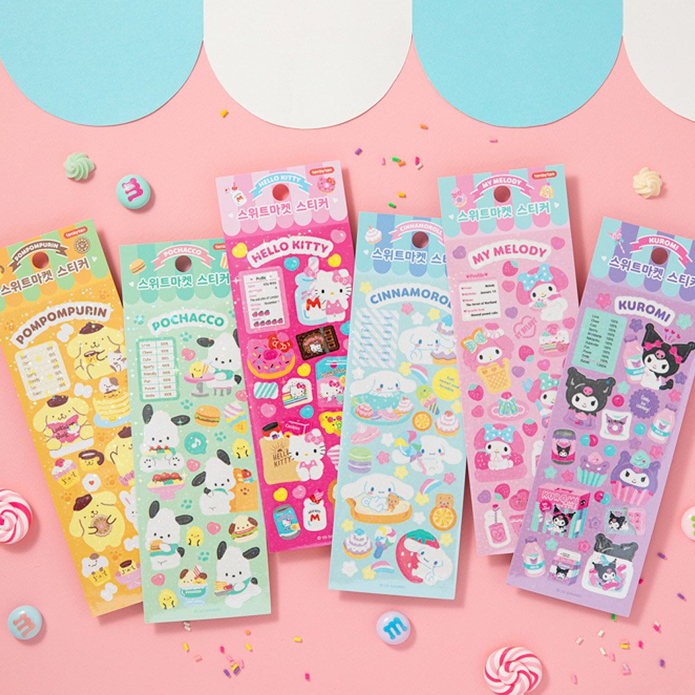 Sanrio Characters Sweet Market Sticker Sheet