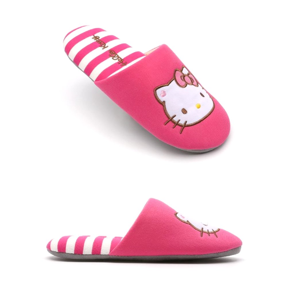 Sanrio Hello Kitty Closed Toe Room Slipper : Stripes