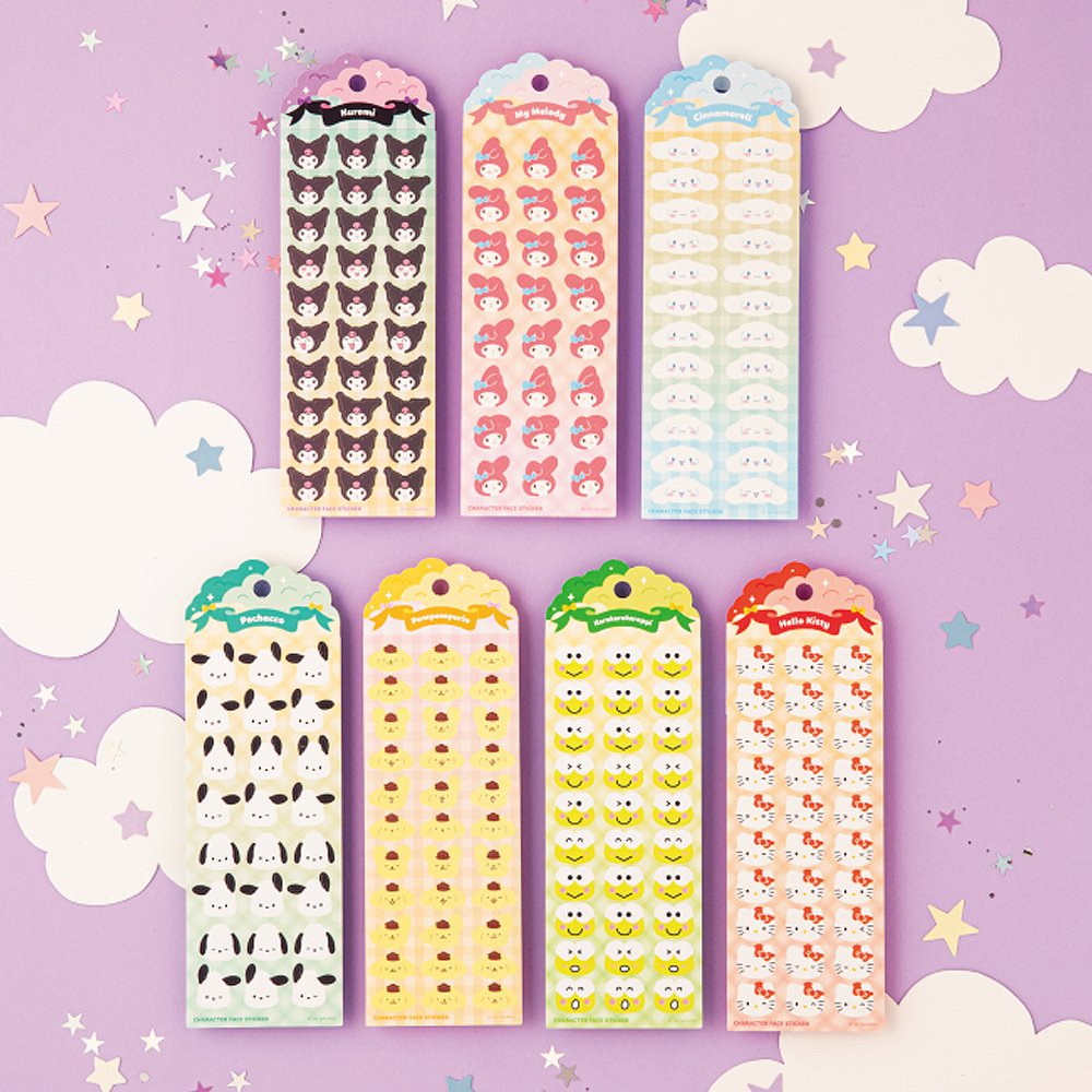 Sanrio Characters Face Sticker Sheet