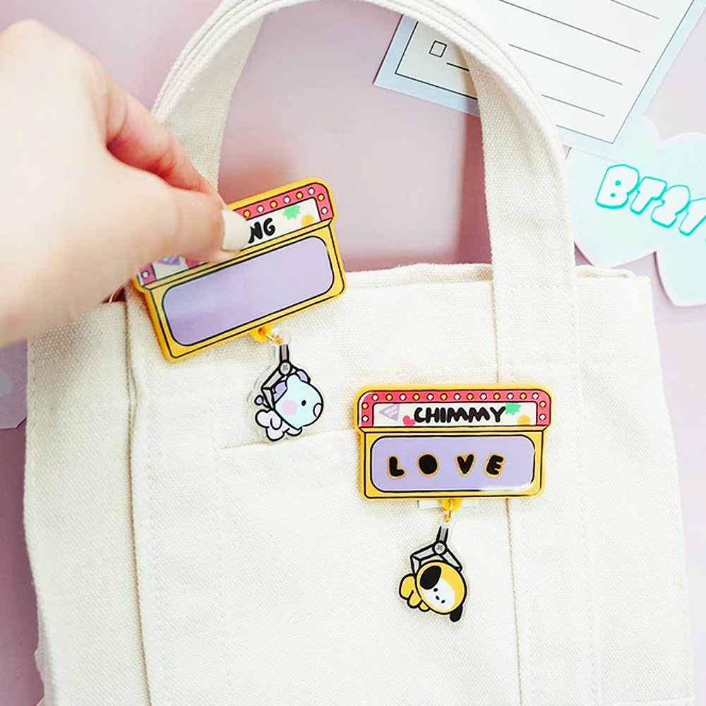 BT21 Minini Acrylic Name Badge