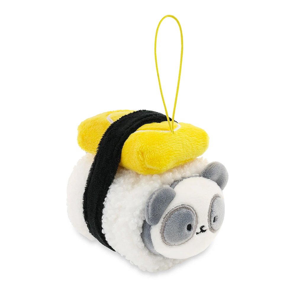 Anirollz Tamago Egg Sushi Pandaroll 4” Plush Keychain