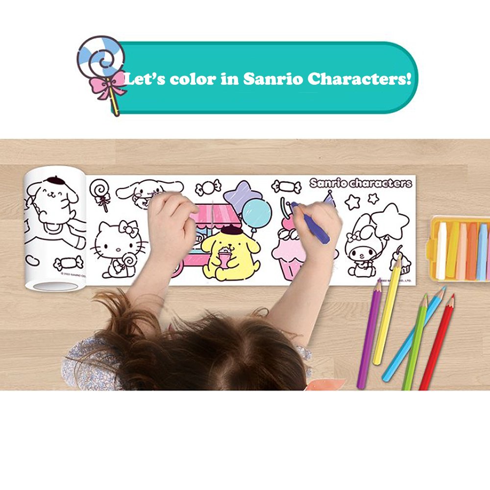 Sanrio Characters Roll Coloring Sticker Sticker V1