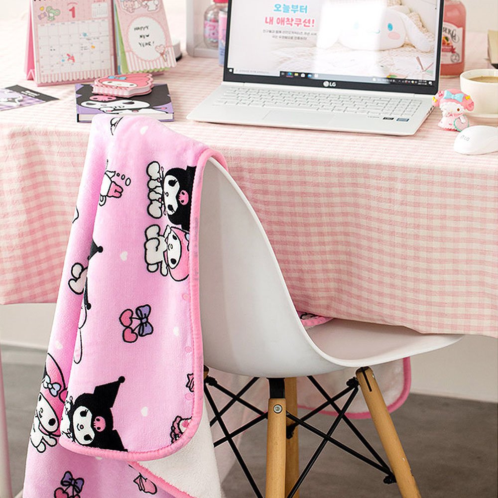 Sanrio Characters Snap Button Warm Throw Blanket
