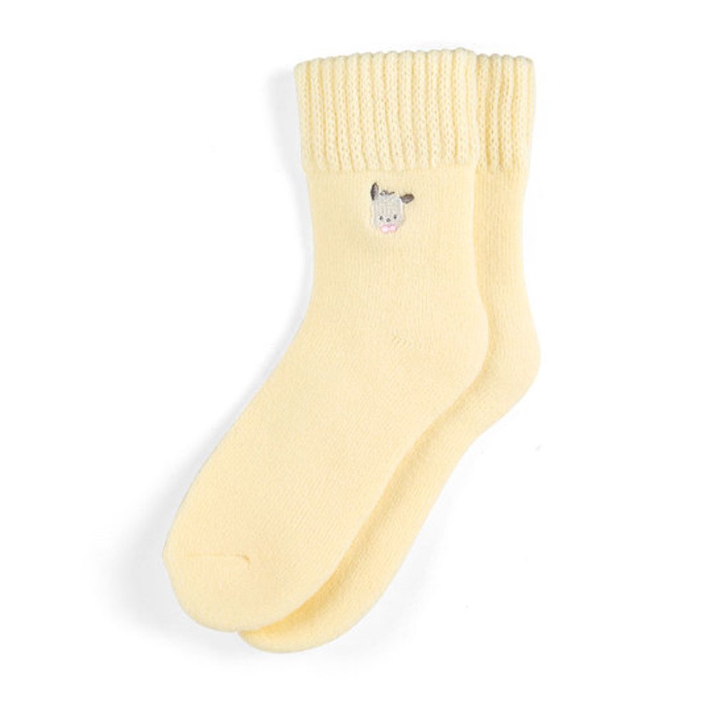 Sanrio Pochacco Crew Embroidered Face Socks
