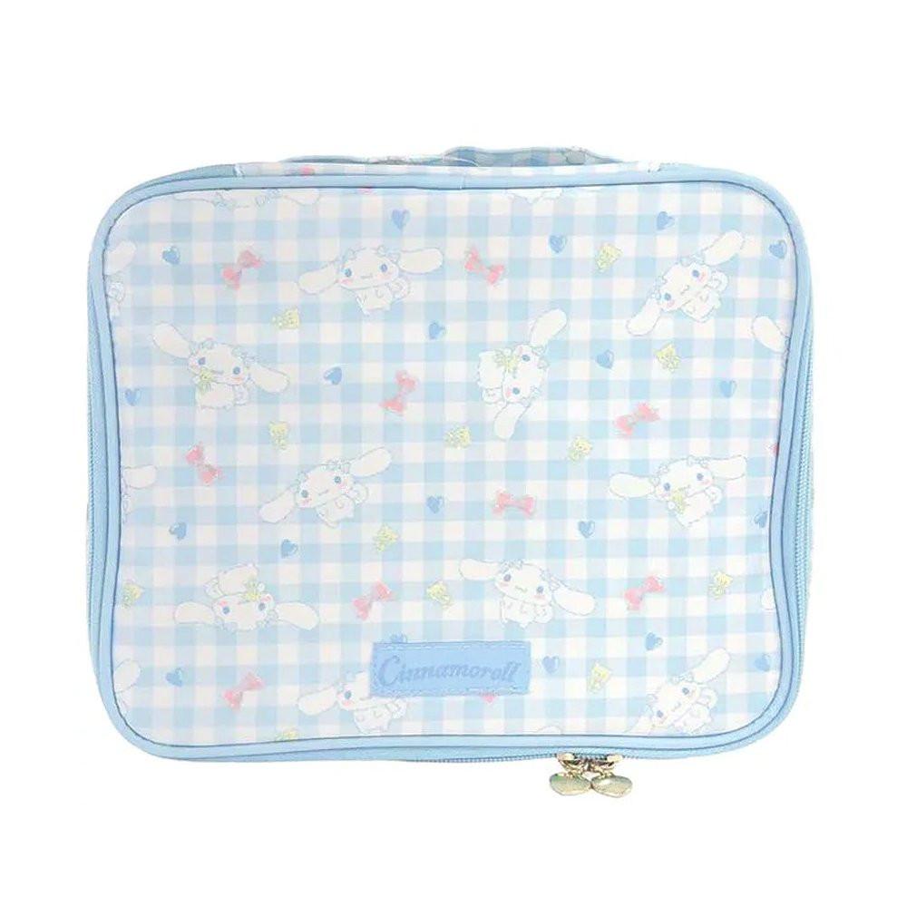 Sanrio Characters Gingham Divider Cosmetic Case