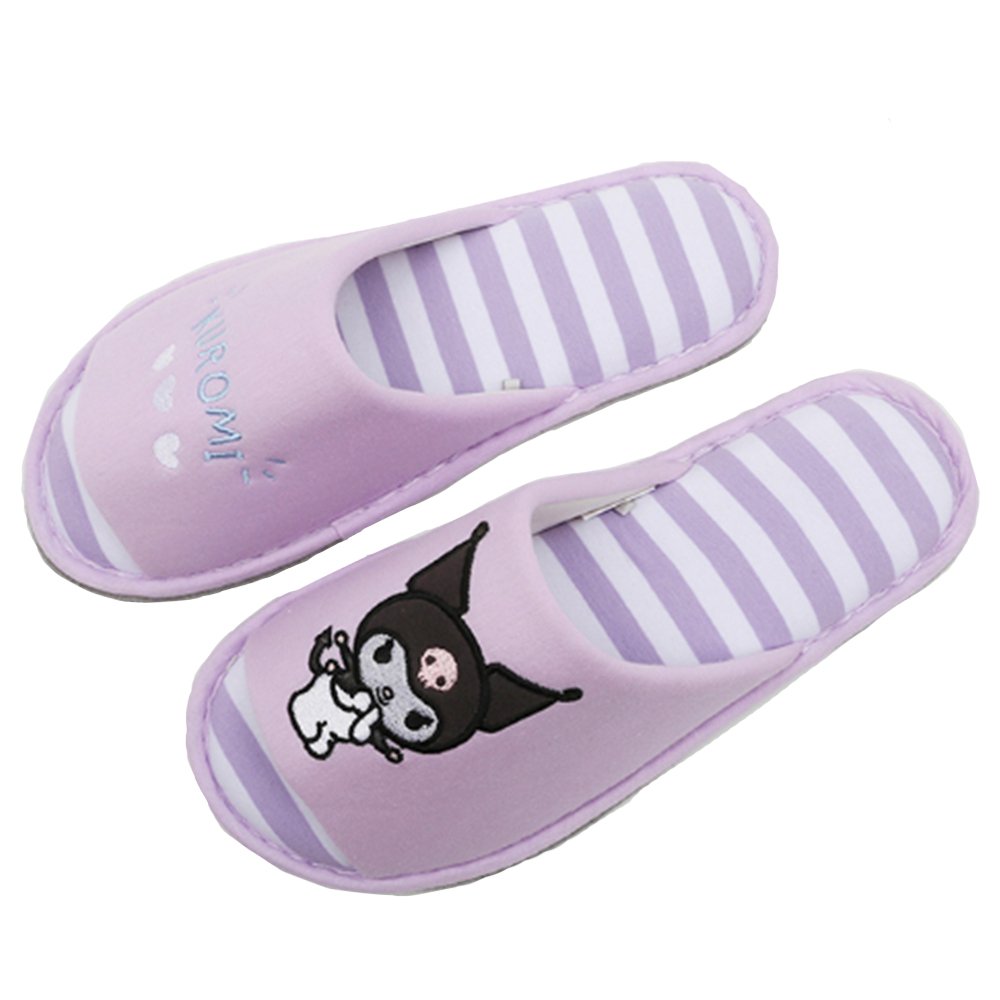 Sanrio Kuromi Indoor Stripe Slippers