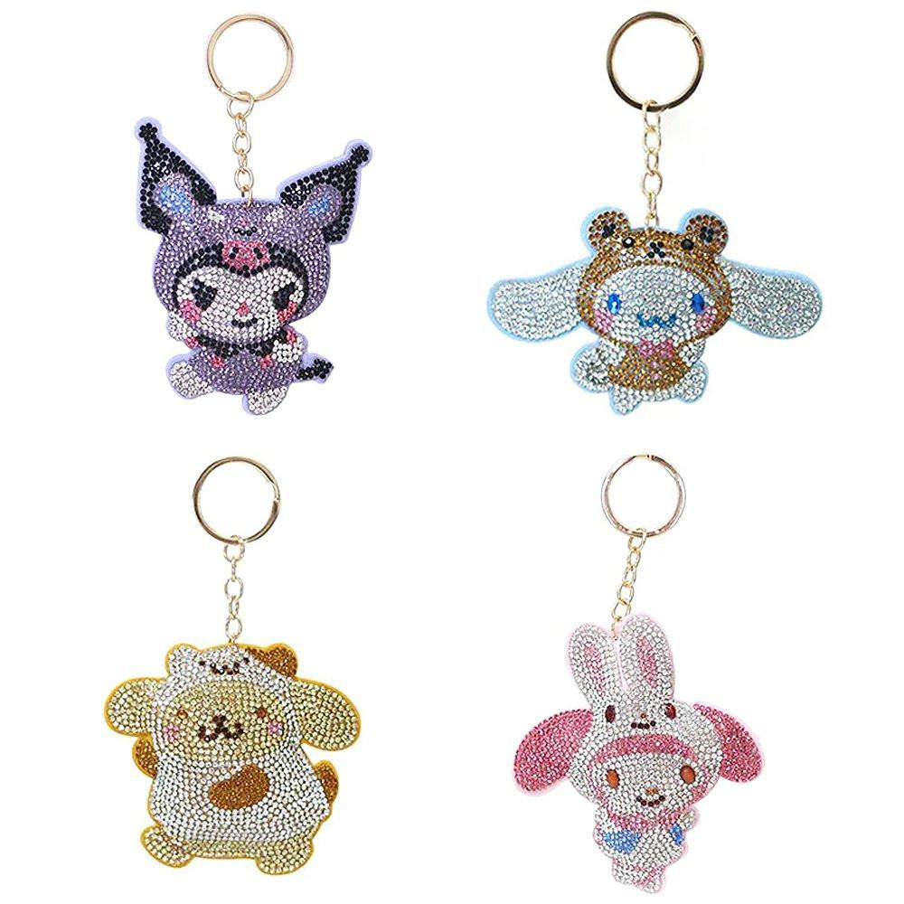 Sanrio Characters Rhinestone Mascot Keychain
