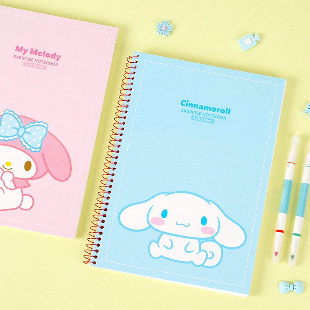 Sanrio Characters Blank Unruled Notebook