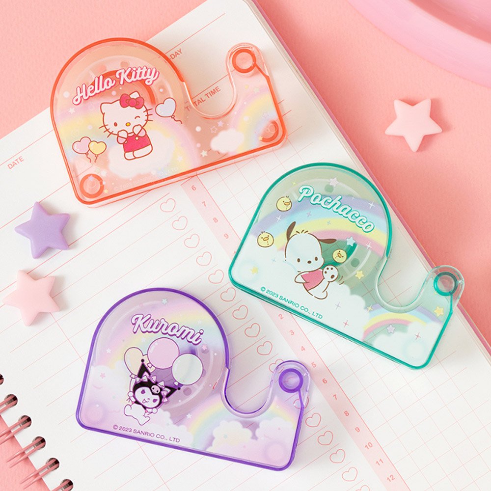 Sanrio Characters Rainbow Clear Tape