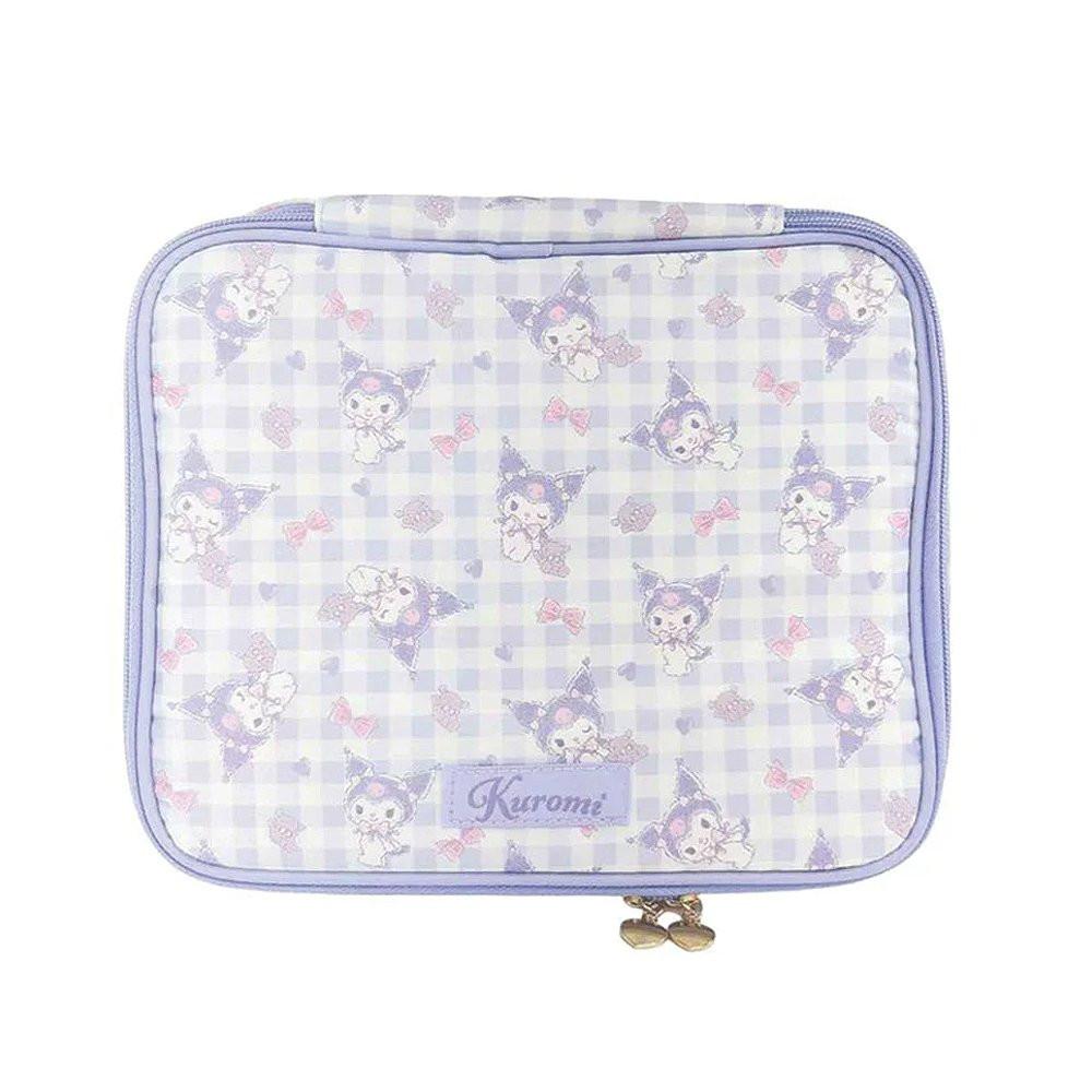 Sanrio Characters Gingham Divider Cosmetic Case