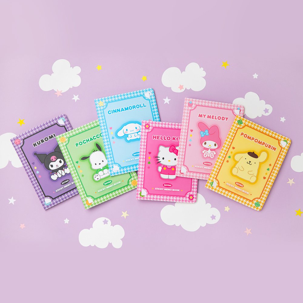 Sanrio Characters Assorted Sticky Memo Book