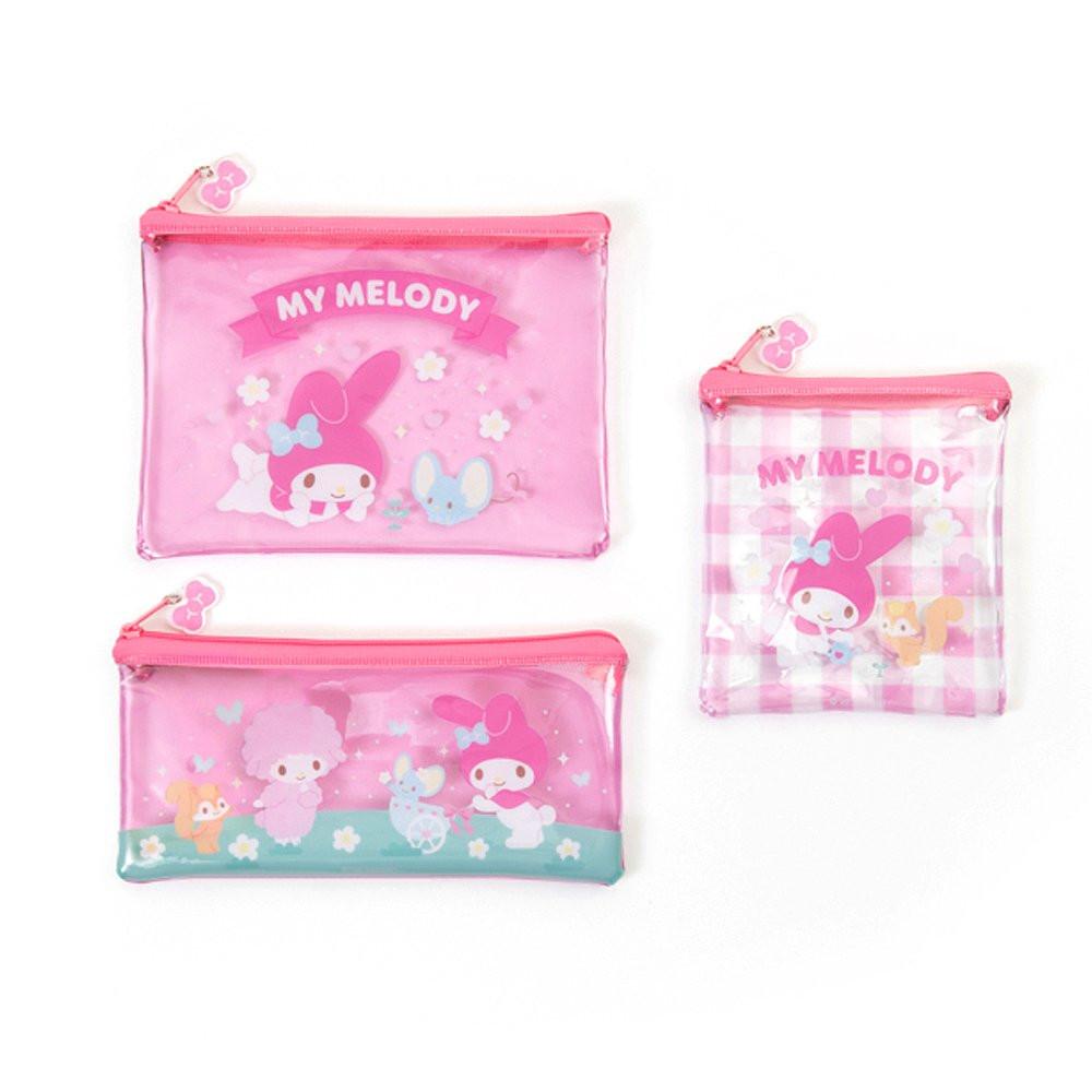 Sanrio Characters Clear Pouch 3pcs Set