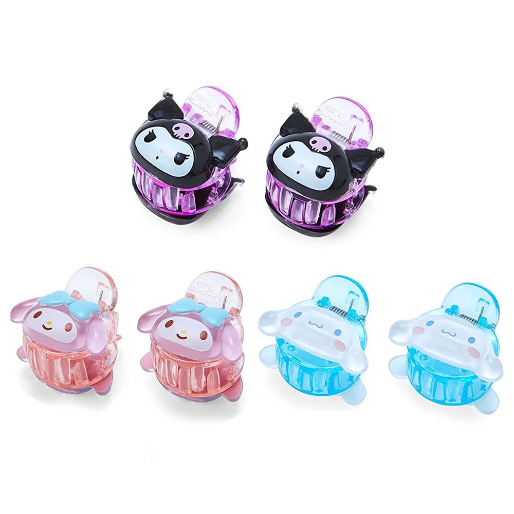 Sanrio Characters Clear Claw Hair Clip Set