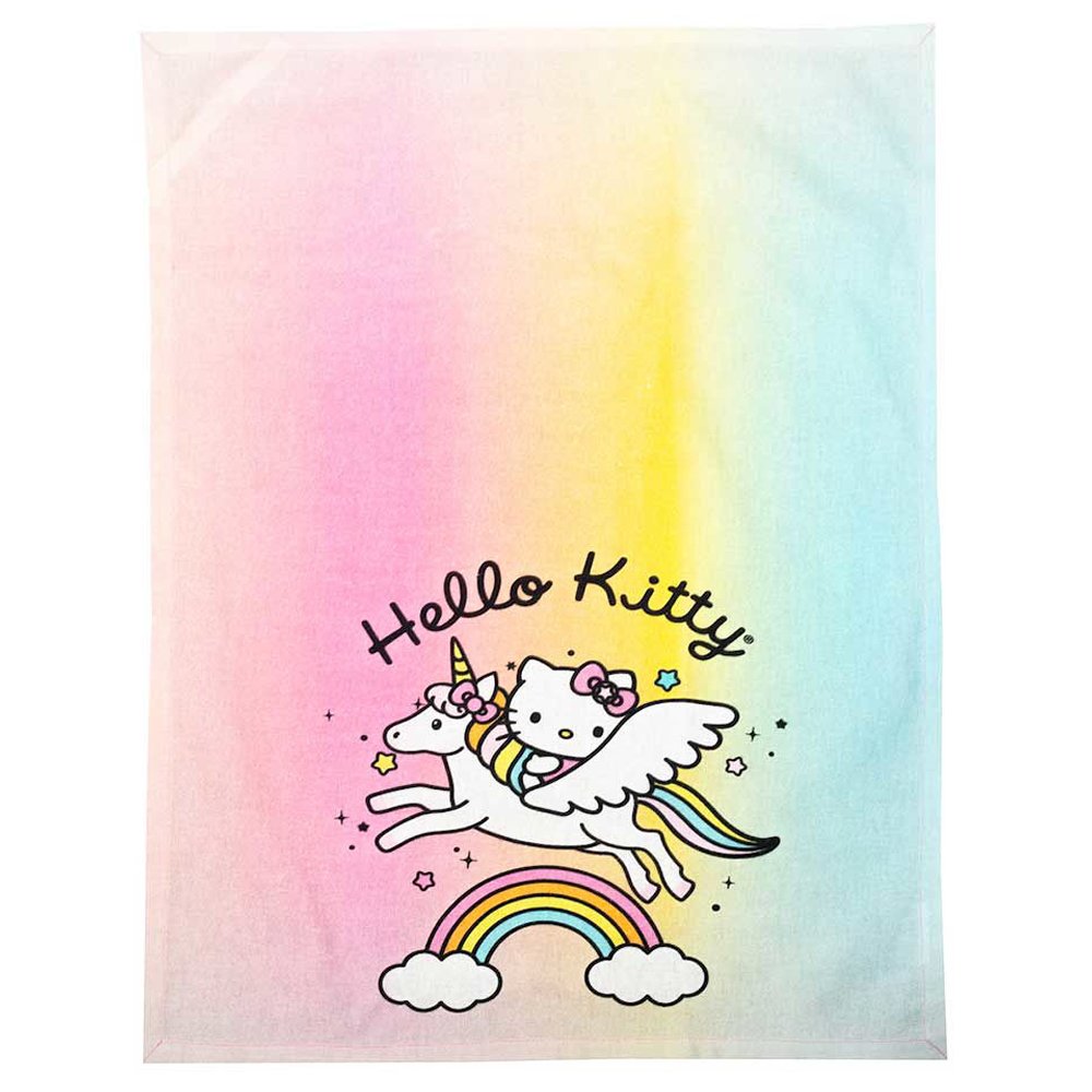 Sanrio Hello Kitty Tea Towel : Rainbow Unicorn