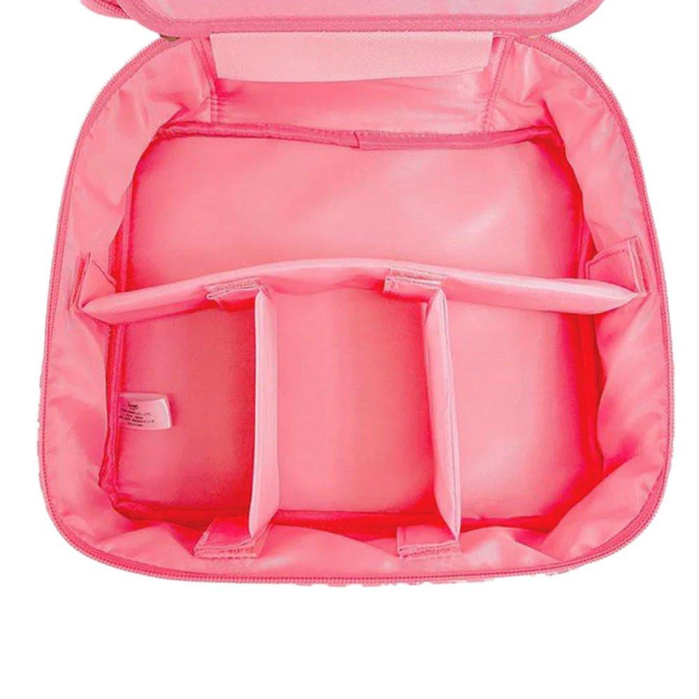 Sanrio Characters Gingham Divider Cosmetic Case