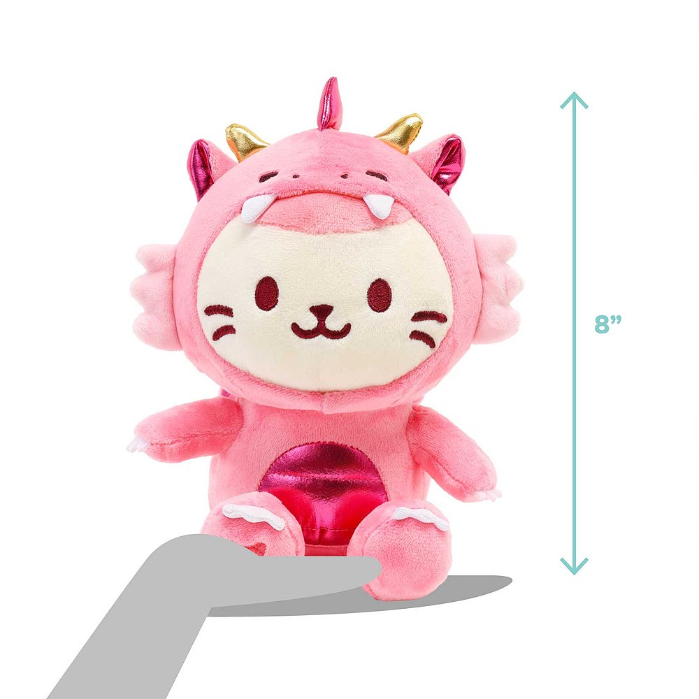 Anirollz Pink Dragon Kittiroll 8" Medium Sitting Plush