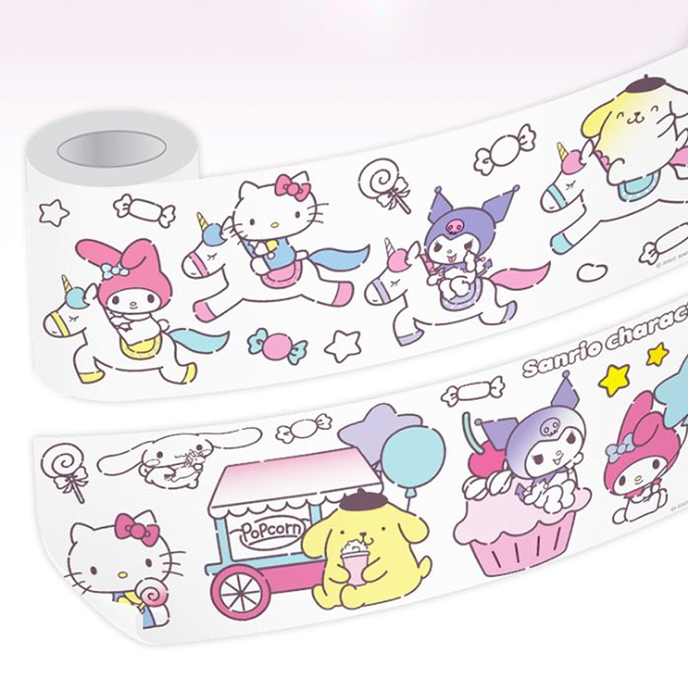 Sanrio Characters Roll Coloring Sticker Sticker V1