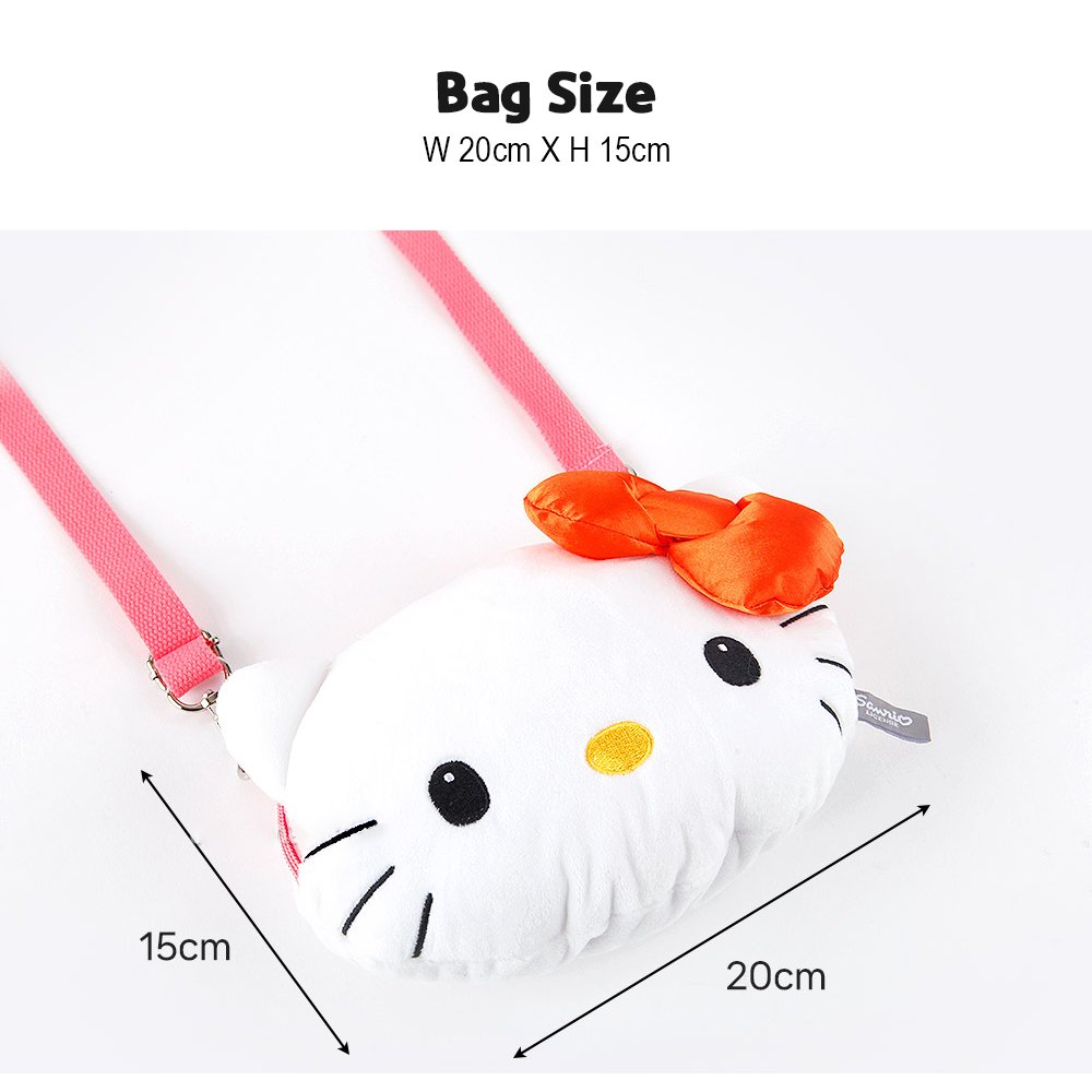 Sanrio Cinnamoroll Face Plush Crossbody Bag