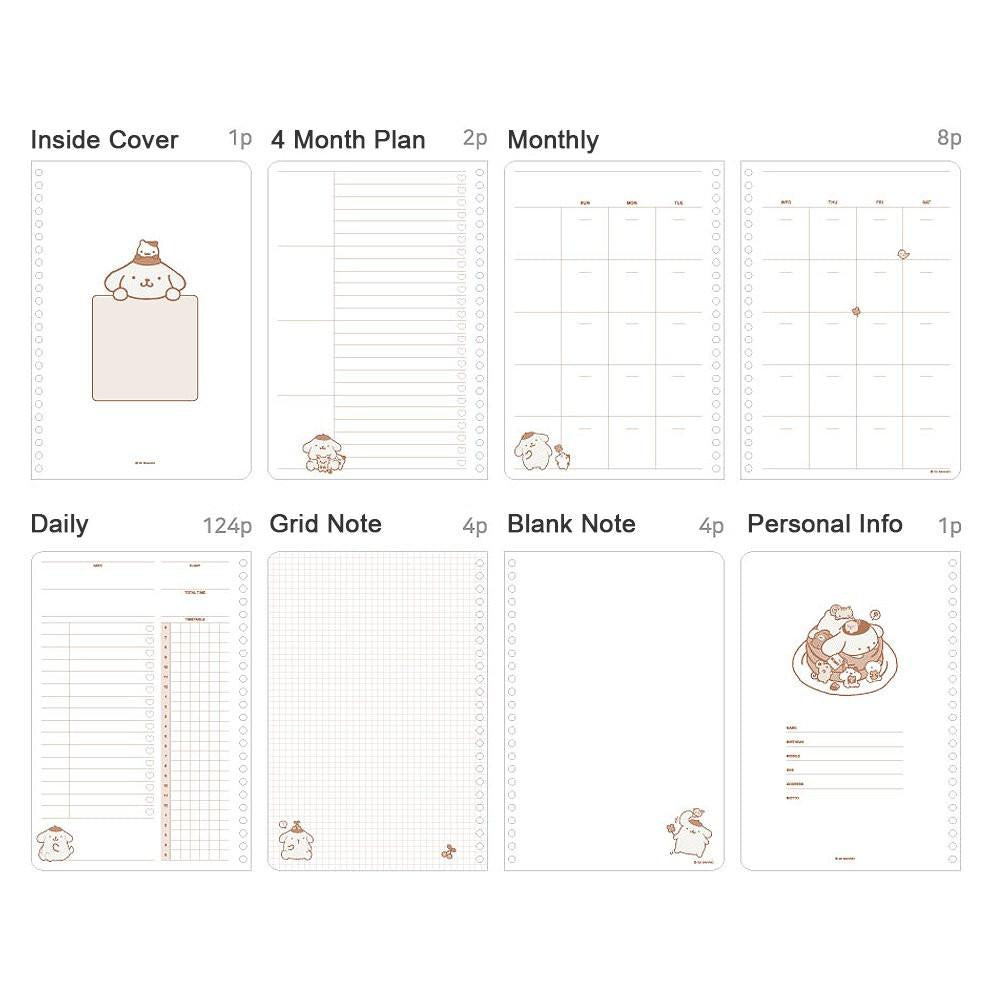 Sanrio Characters 4-Month Study Planner Set